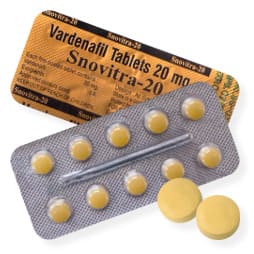 Levitra genérico marca Snovitra con la dosis de 20 mg.